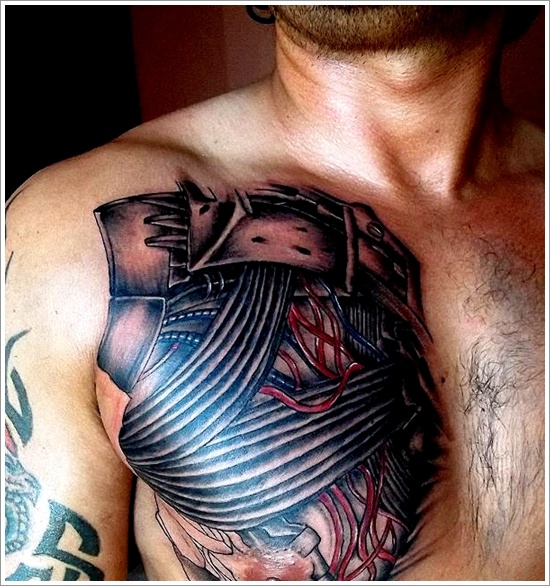 Bio mechanical tattoo design, idea 14