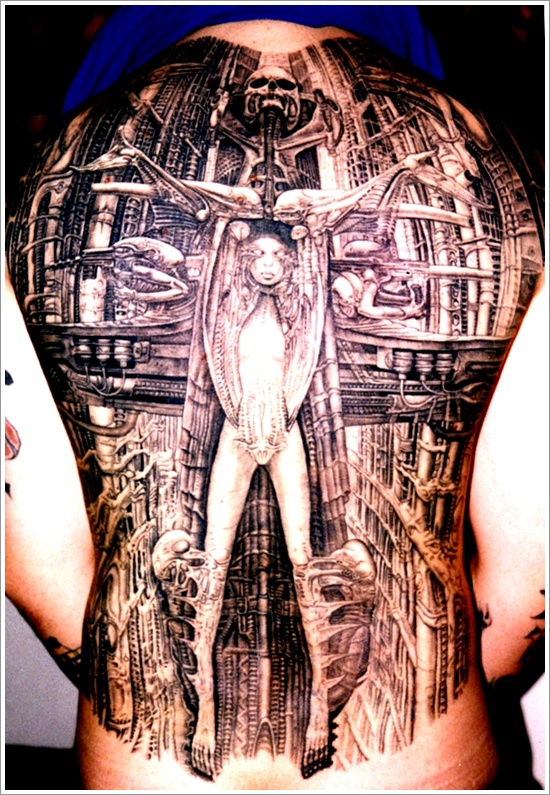 Bio mechanical tattoo design, idea 25