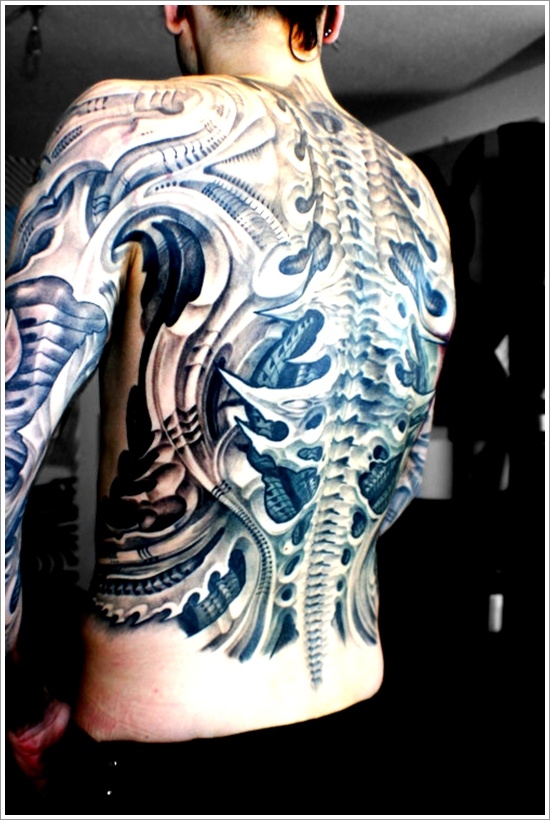 Bio mechanical tattoo design, idea 22