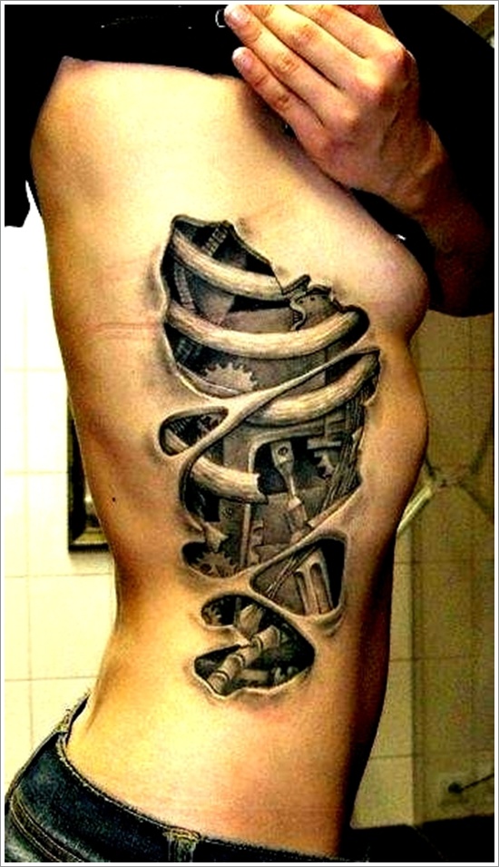Bio mechanical tattoo design, idea 13