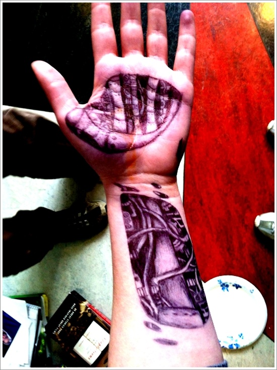 Bio mechanical tattoo design, idea 33