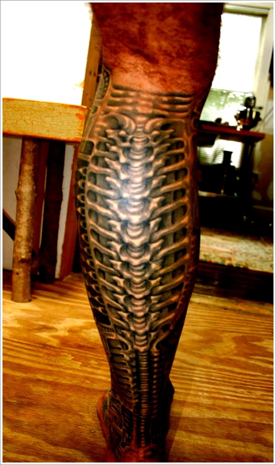 Bio mechanical tattoo design, idea 28