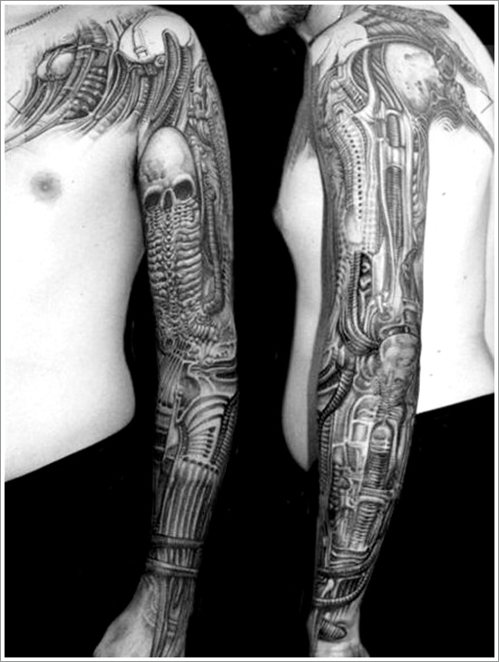 Bio mechanical tattoo design, idea 21