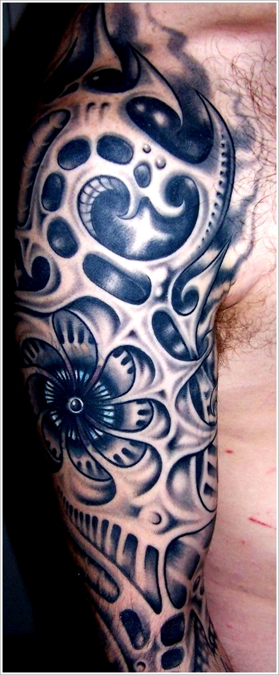 Bio mechanical tattoo design, idea 26