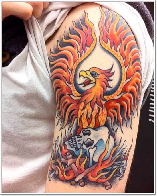 Phoenix tattoo design, idea 1