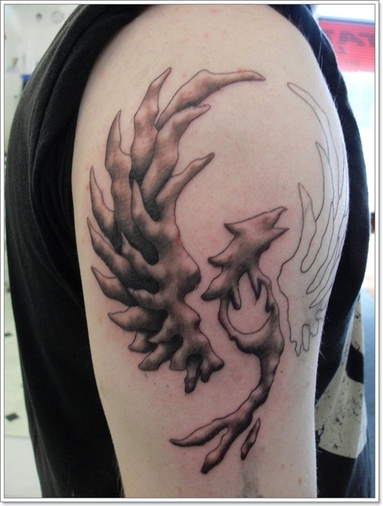 Phoenix tattoo design, idea 14