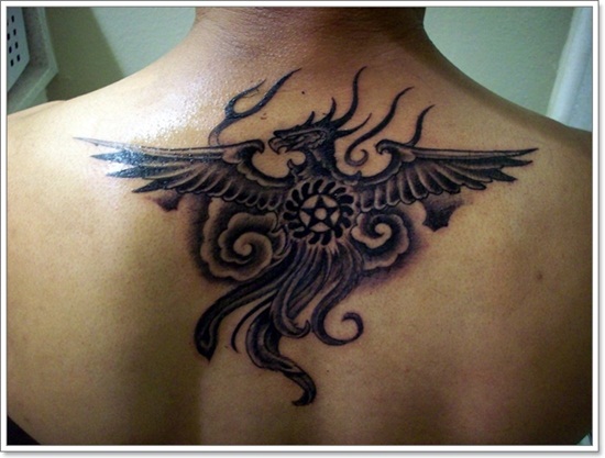 Phoenix tattoo design, idea 3