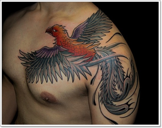 Phoenix tattoo design, idea 4