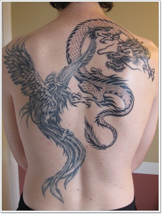 Phoenix tattoo design, idea 7
