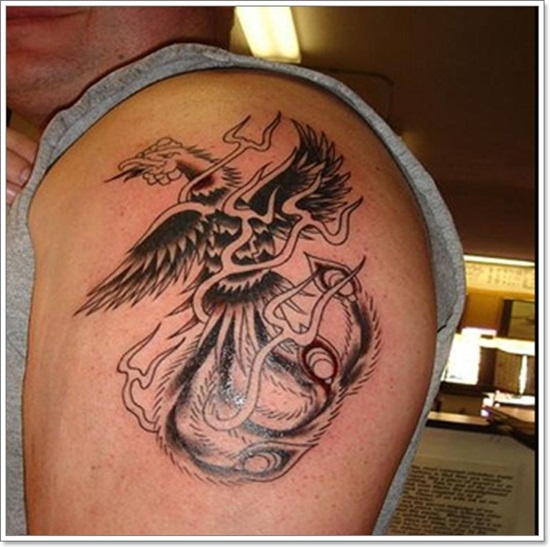 Phoenix tattoo design, idea 12