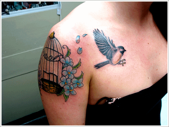 Bird tattoo design, idea 16