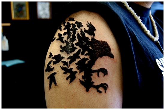 Bird tattoo design, idea 18