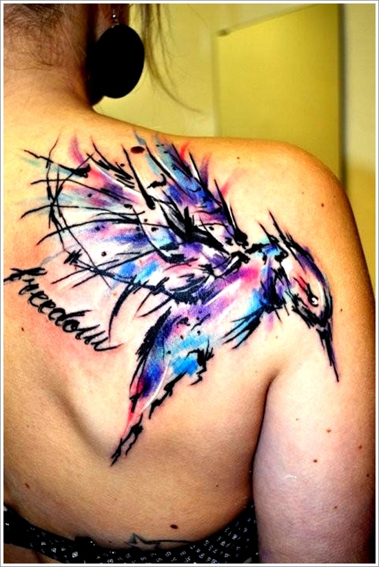 Bird tattoo design, idea 44