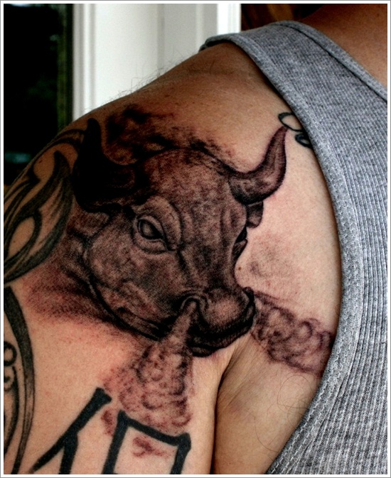 Bull tattoo design, idea 8