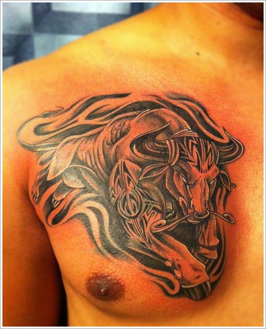 Bull tattoo design, idea 14