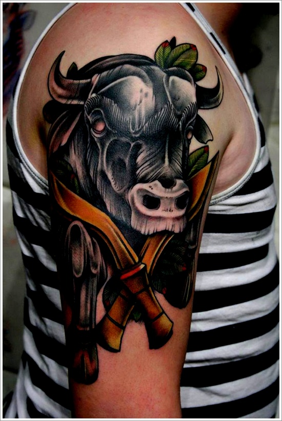 Bull tattoo design, idea 7