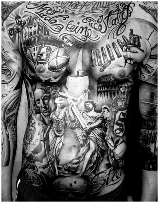 Full body tattoo design, idea 25