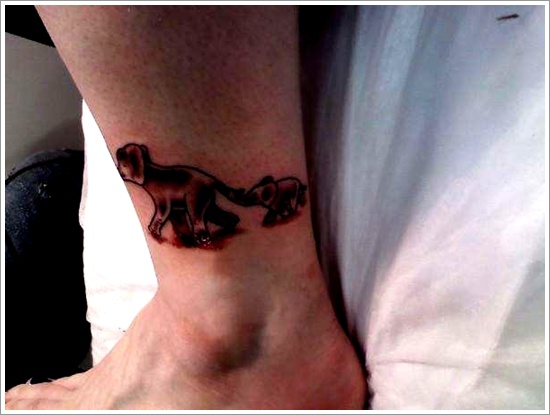 Powerful elephant tattoo design, idea 23