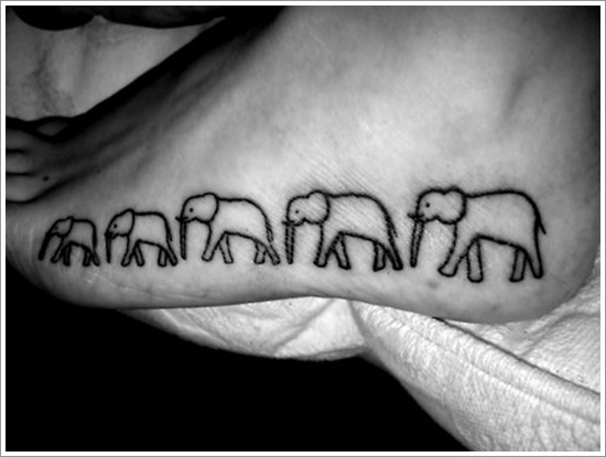 Powerful elephant tattoo design, idea 27
