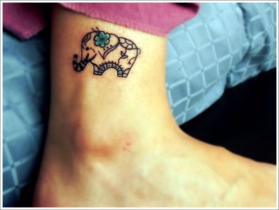 Powerful elephant tattoo design, idea 16