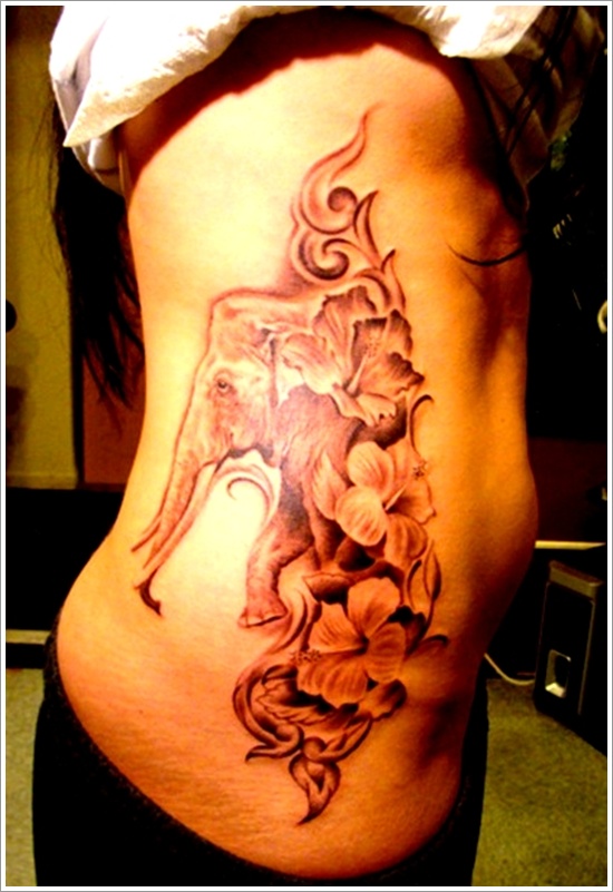 Powerful elephant tattoo design, idea 29