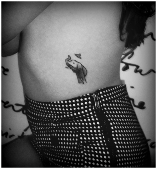 Powerful elephant tattoo design, idea 4