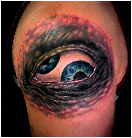 Not so common eye tattoo design, idea 13