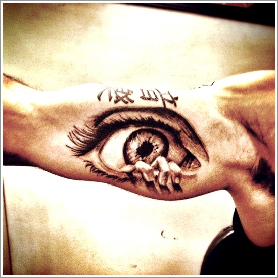 Not so common eye tattoo design, idea 14