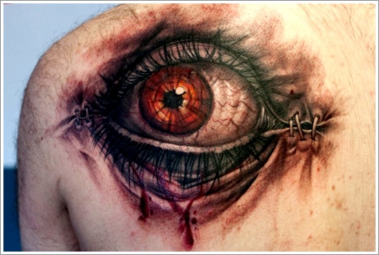 Not so common eye tattoo design, idea 22