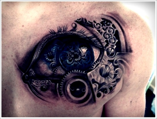Not so common eye tattoo design, idea 4