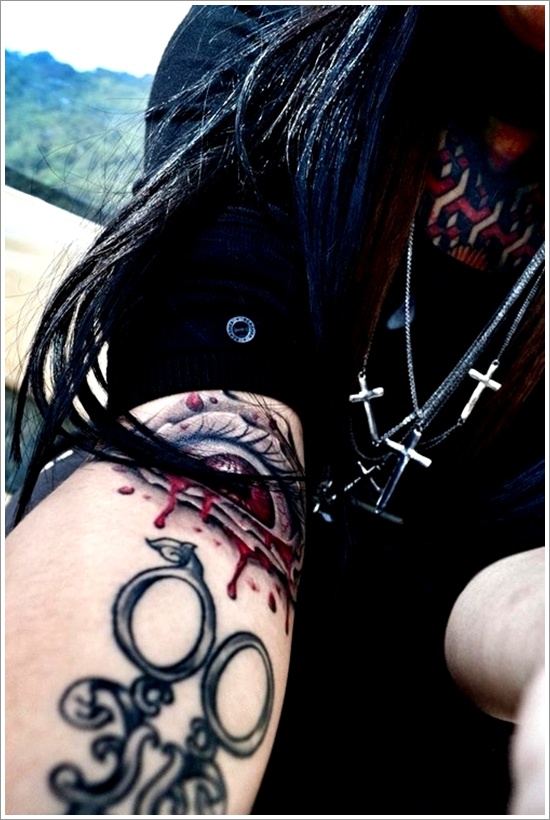 Not so common eye tattoo design, idea 17