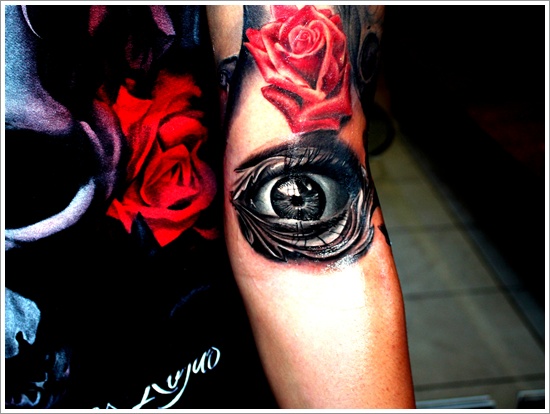 Not so common eye tattoo design, idea 36