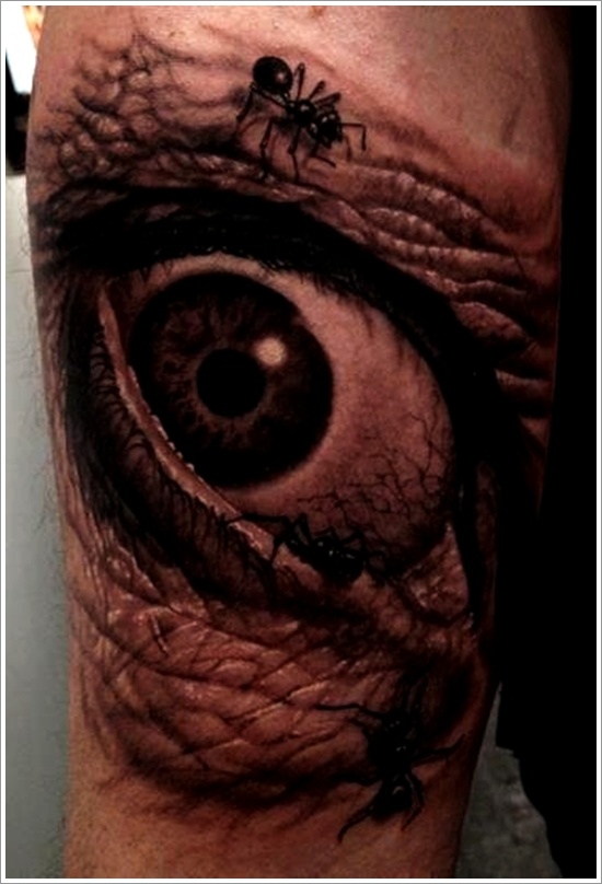 Not so common eye tattoo design, idea 25
