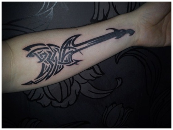 Guitar tattoo design, idea 24