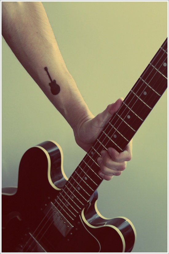 Guitar tattoo design, idea 13