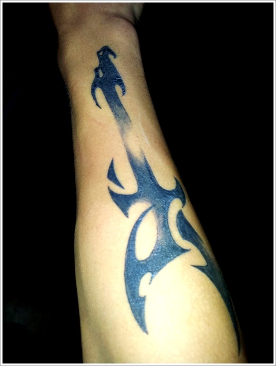 Guitar tattoo design, idea 19