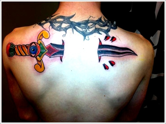 Daggers or knives tattoo design, idea 13