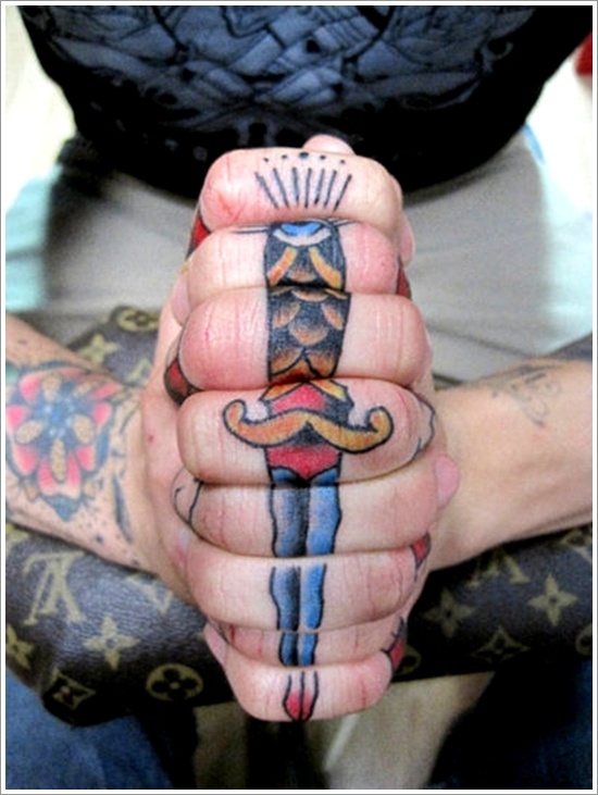 Daggers or knives tattoo design, idea 29