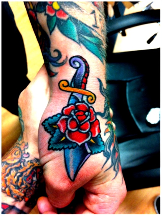 Daggers or knives tattoo design, idea 17