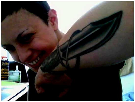 Daggers or knives tattoo design, idea 30