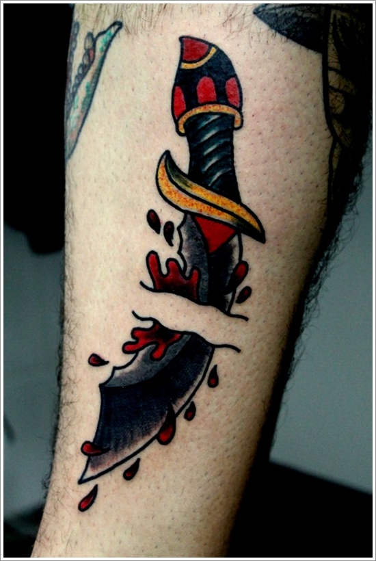 Daggers or knives tattoo design, idea 22