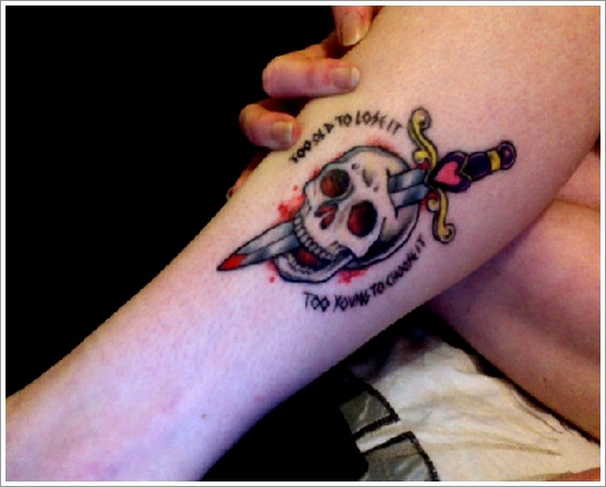 Daggers or knives tattoo design, idea 16