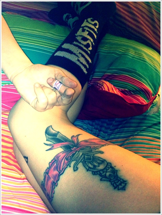 Daggers or knives tattoo design, idea 3
