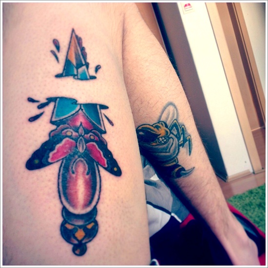 Daggers or knives tattoo design, idea 6