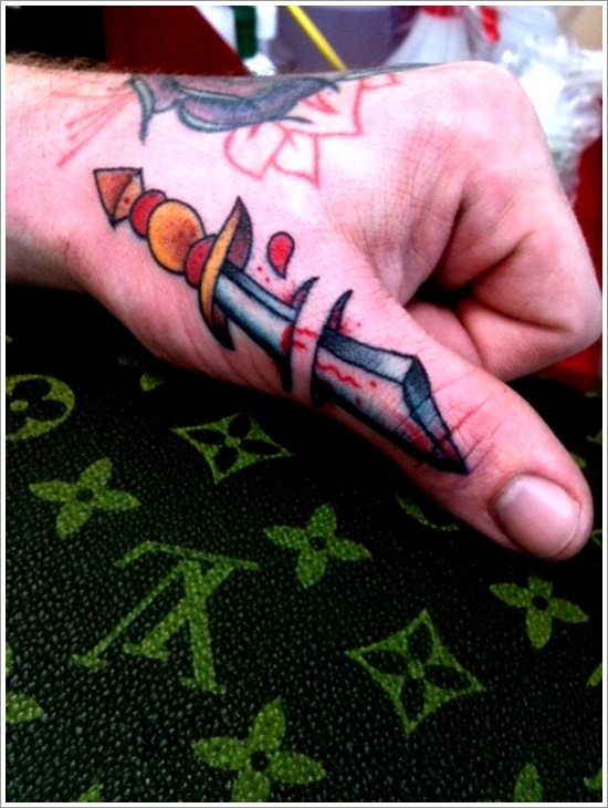 Daggers or knives tattoo design, idea 20