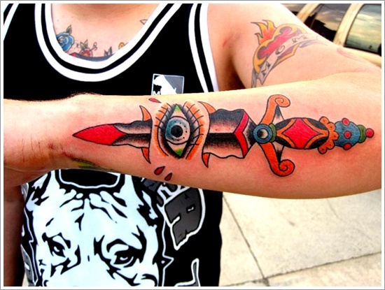 Daggers or knives tattoo design, idea 31
