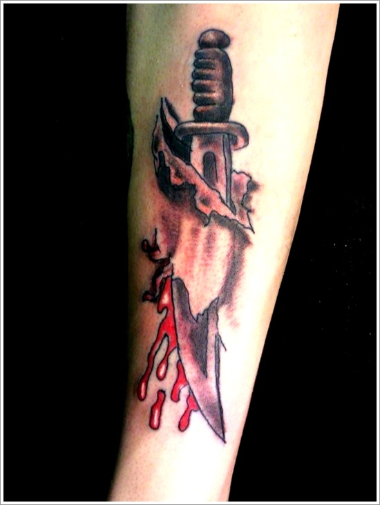 Daggers or knives tattoo design, idea 21