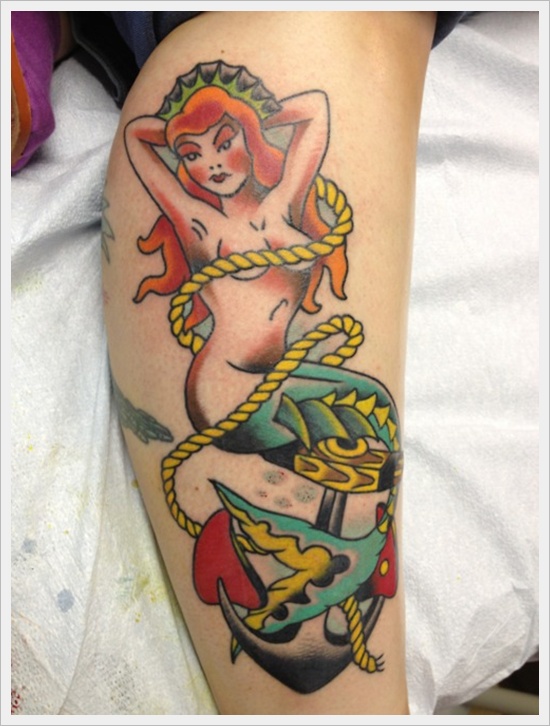 Beautiful examples of mermaid tattoos design, idea 20