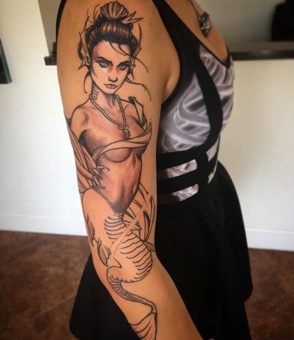 Beautiful examples of mermaid tattoos design, idea 65