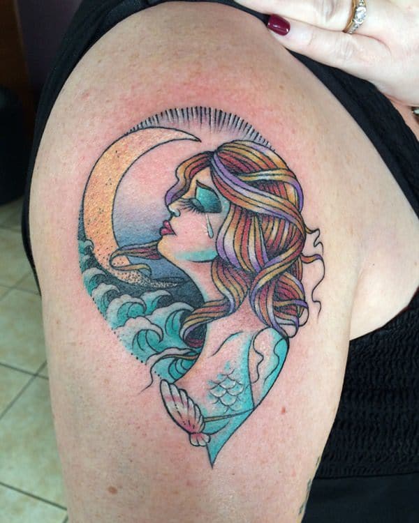 Beautiful examples of mermaid tattoos design, idea 66